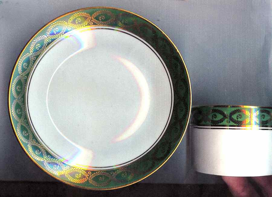 LIM454 Flat Cup & Saucer Set by Limoges-French-1
