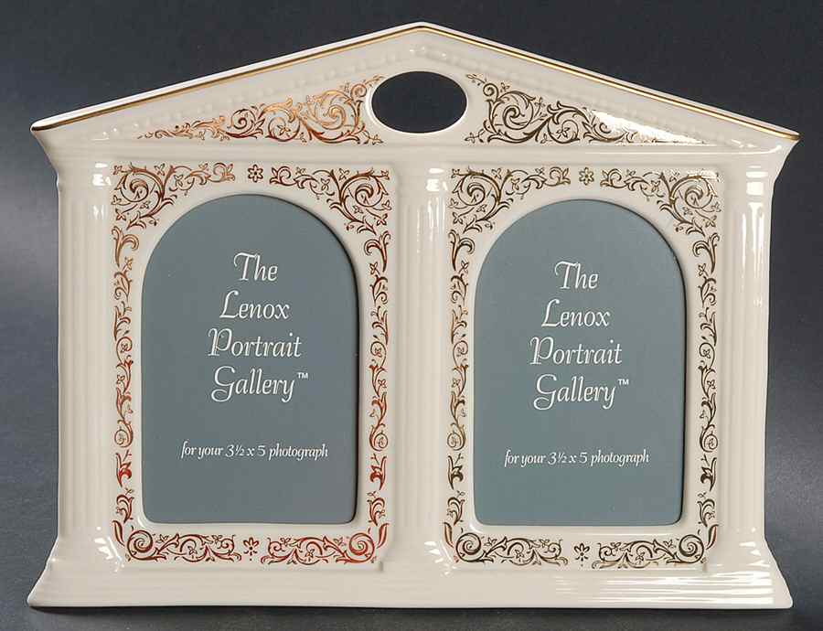 Portrait Gallery (All Occasion) Double Frame Holds 3 1/2" X 5" by Lenox-1