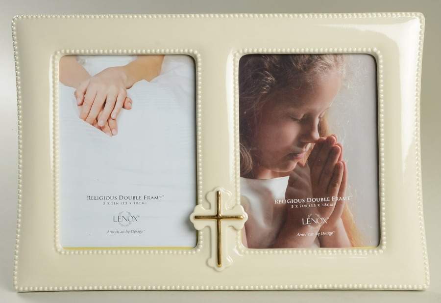 Portrait Gallery (All Occasion) Double Frame-Holds 5" X 7" by Lenox-1