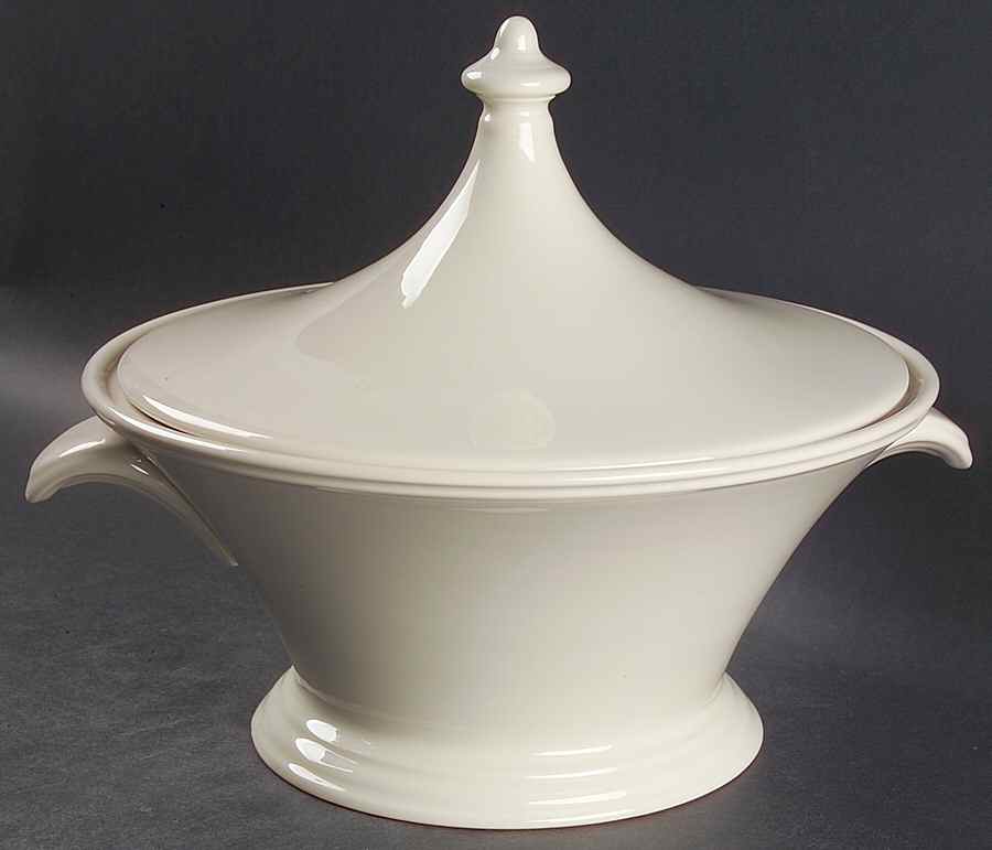Basics Cream Round Covered Vegetable by Lenox-1