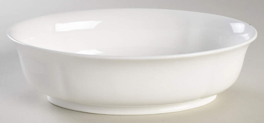 Basics White 9" Oval Vegetable Bowl by Lenox-1
