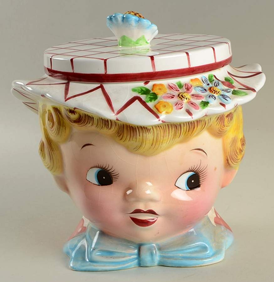 Dainty Miss Cookie Jar & Lid by Lefton-1