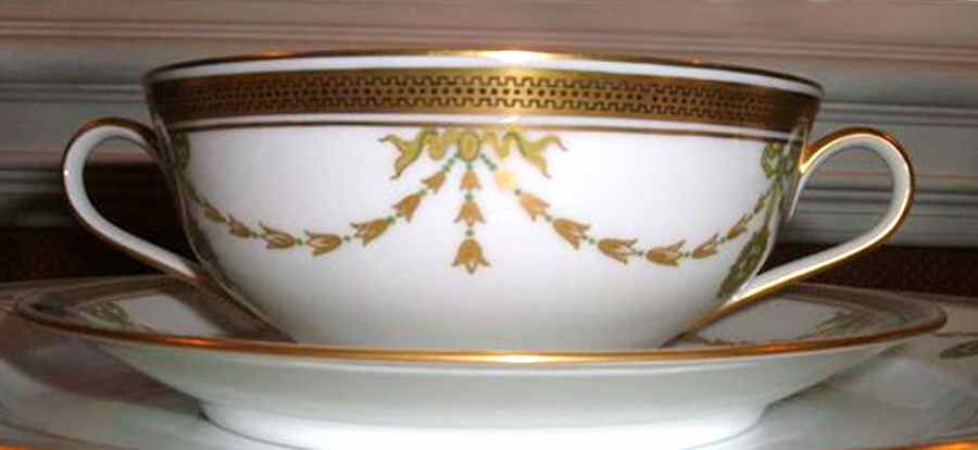 Iena Flat Cream Soup Bowl & Saucer Set by Legle Porc d'Art-1