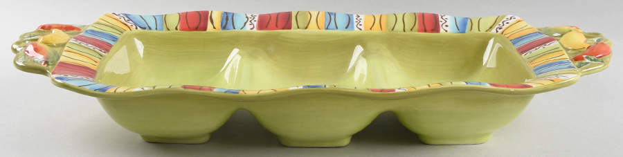 El Mirasol Collection Handled 3-Part Divided Server by Laurie Gates-1