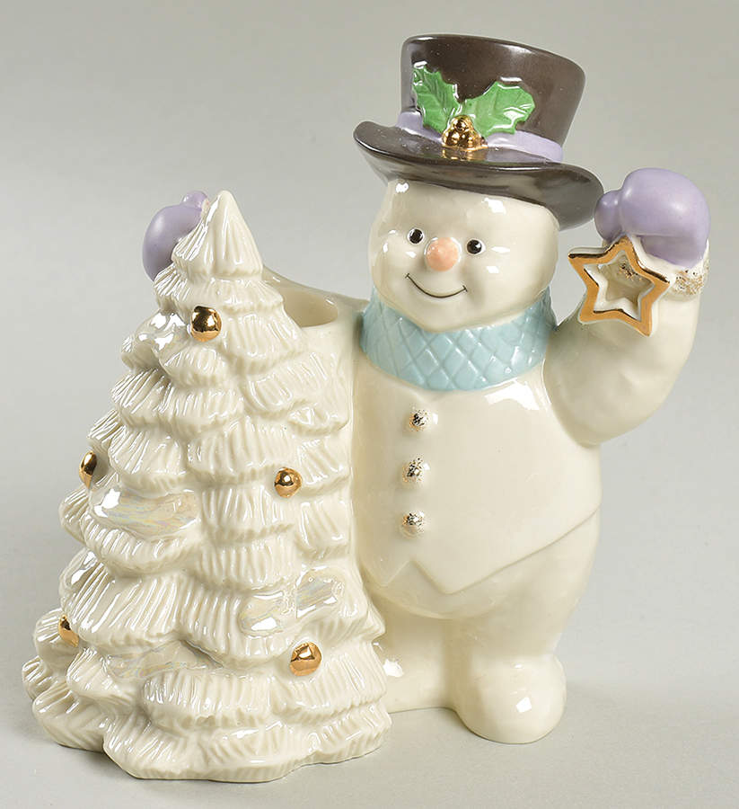 Snowman Christmas Collection Figural Candlestick by Lenox-1