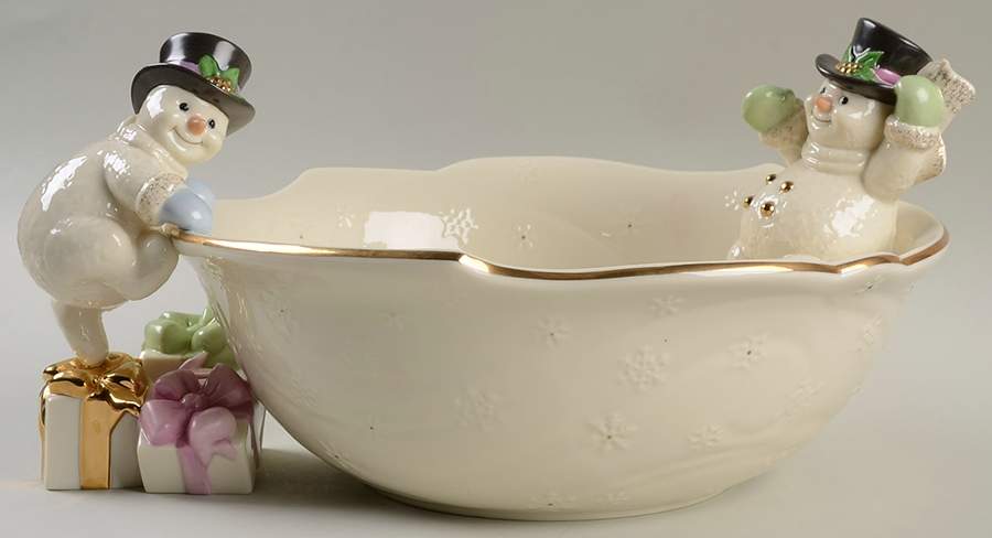 Snowman Christmas Collection 11" Figural Serving Bowl by Lenox-1