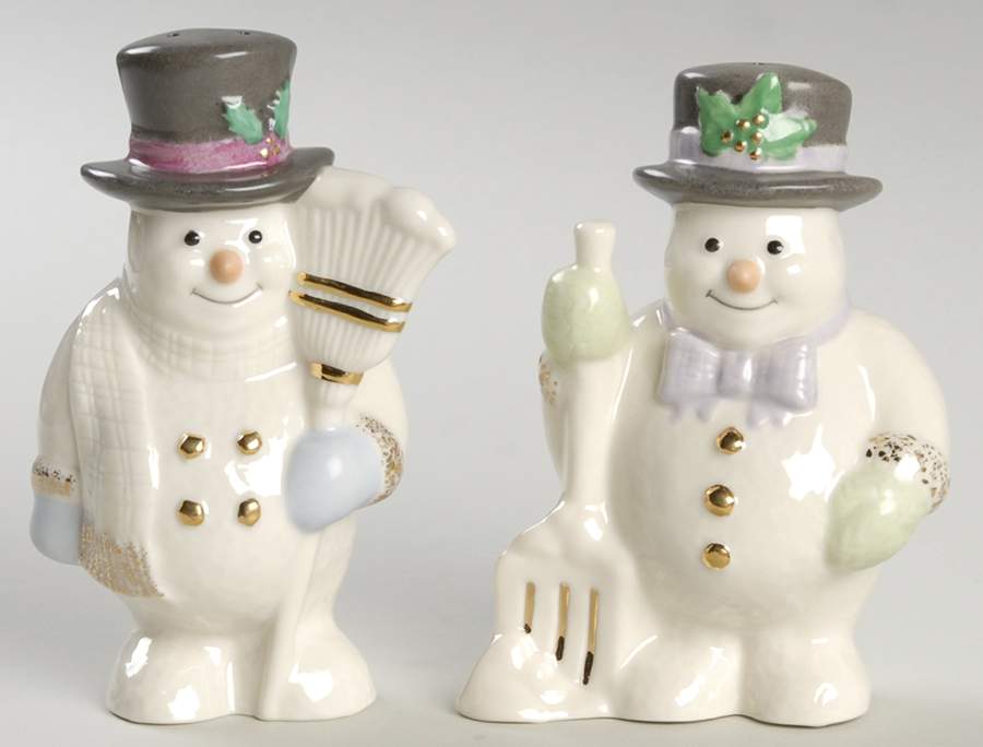 Snowman Christmas Collection Figural Salt & Pepper Set by Lenox-1