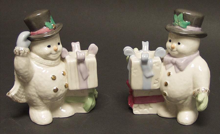 Snowman Christmas Collection Figural Candlestick - Set of 2 Motifs by Lenox-1