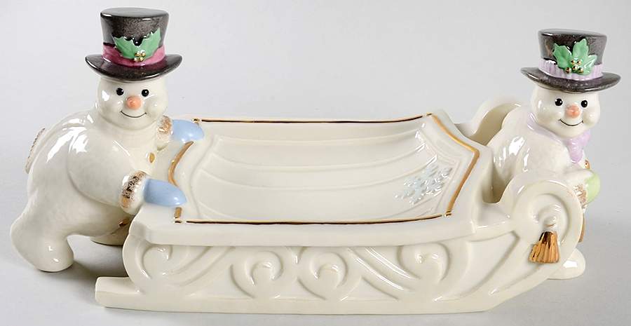 Snowman Christmas Collection Open Figural Snowman Candy Dish by Lenox-1