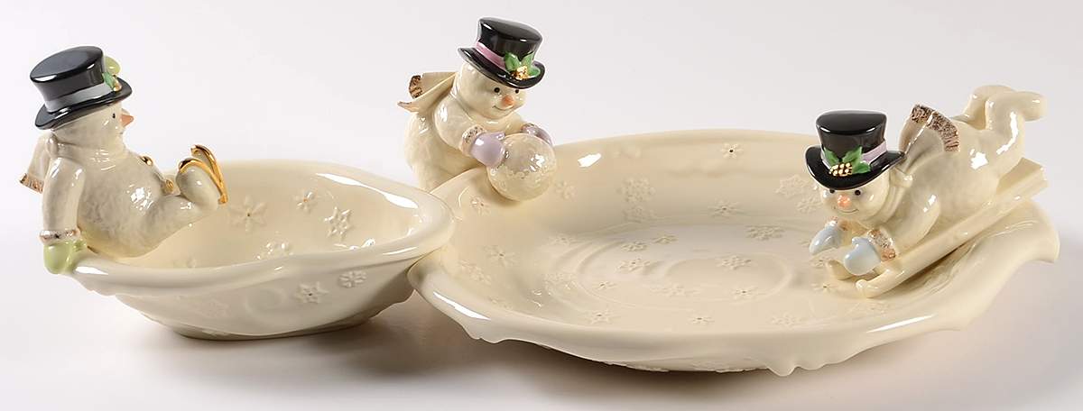 Snowman Christmas Collection (2 Piece) Chip & Dip Set by Lenox-1