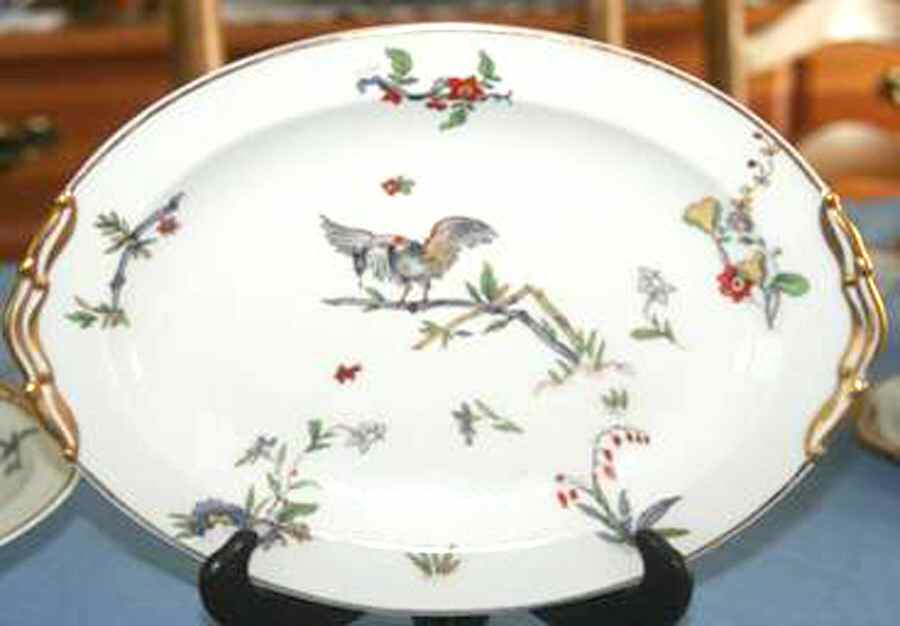 LIM457 12" Oval Serving Platter by Limoges-French-1