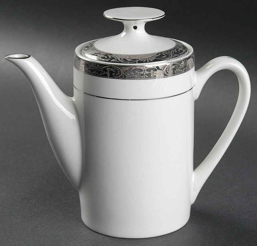 Oralia Platinum Small Coffee Pot & Lid by Lynn's China-1