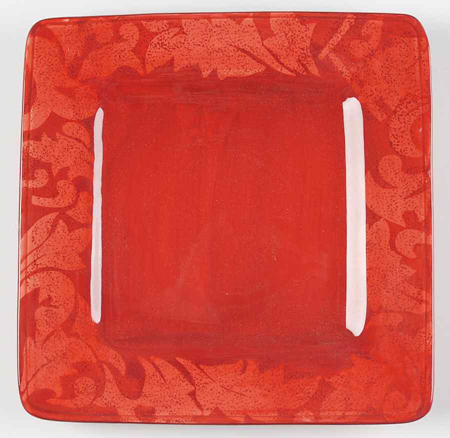 Regency Red Square Dinner Plate by Laurie Gates-1