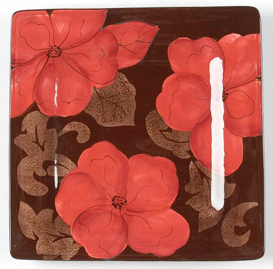 Regency Brown Square Salad Plate by Laurie Gates-1