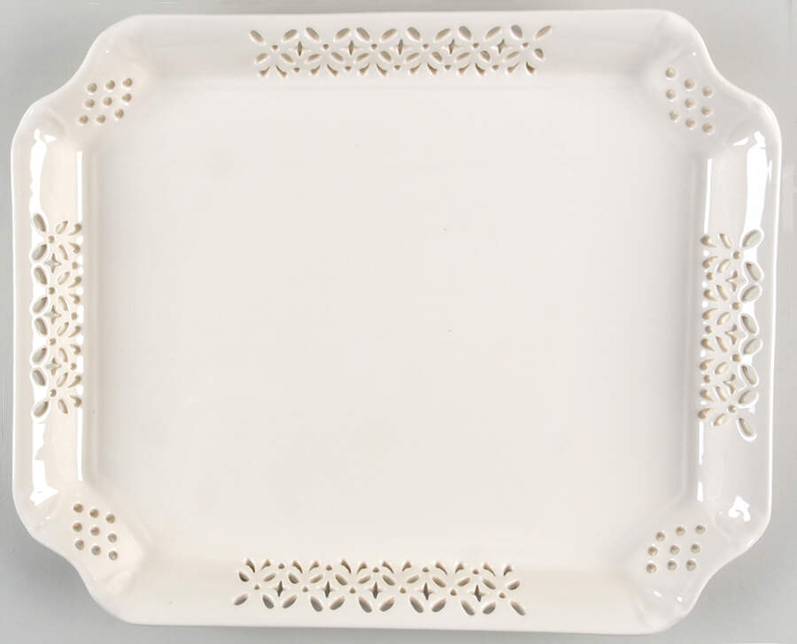 Dunham 14" Pierced Rectangular Tray by Ralph Lauren China-1