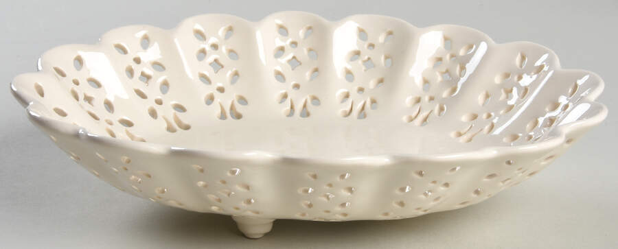 Dunham 7" Pierced Oval Bowl by Ralph Lauren China-1