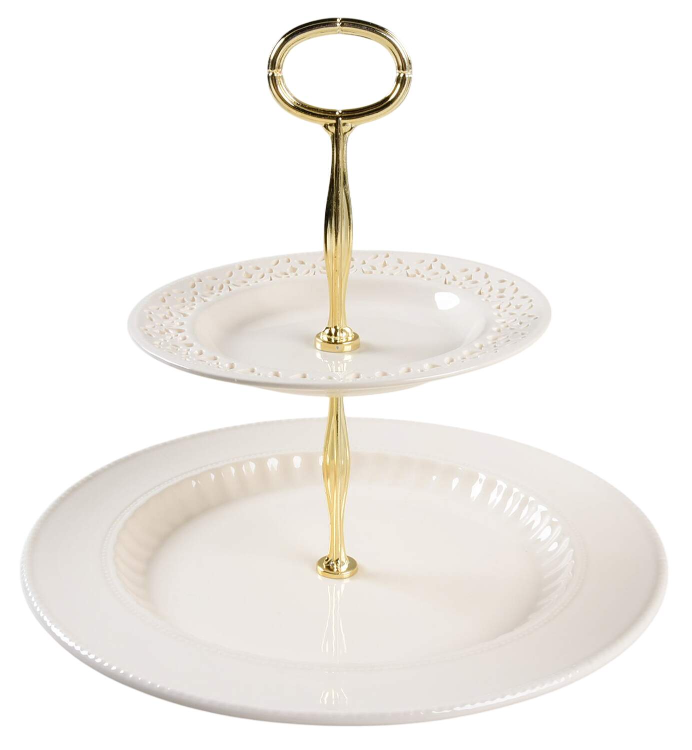 Dunham 6 5/8"-10"  2 Tiered Serving Tray (Dp, Sp) HC by Ralph Lauren China-1