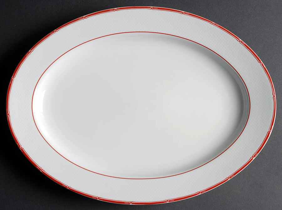 Red Pagoda 15" Oval Serving Platter by Ralph Lauren China-1