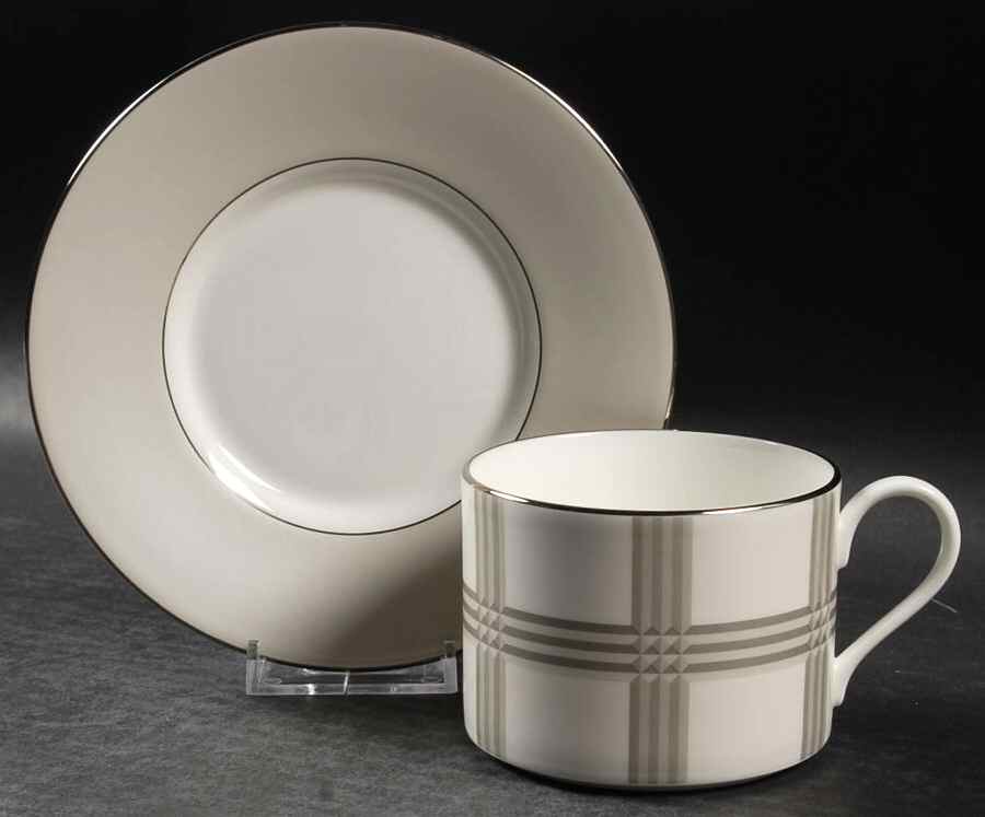 Glen Plaid Flat Cup & Saucer Set by Ralph Lauren China-1