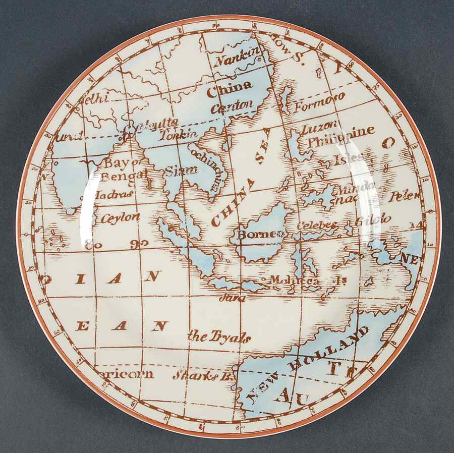 Haswell Map Luncheon Plate by Ralph Lauren China-1