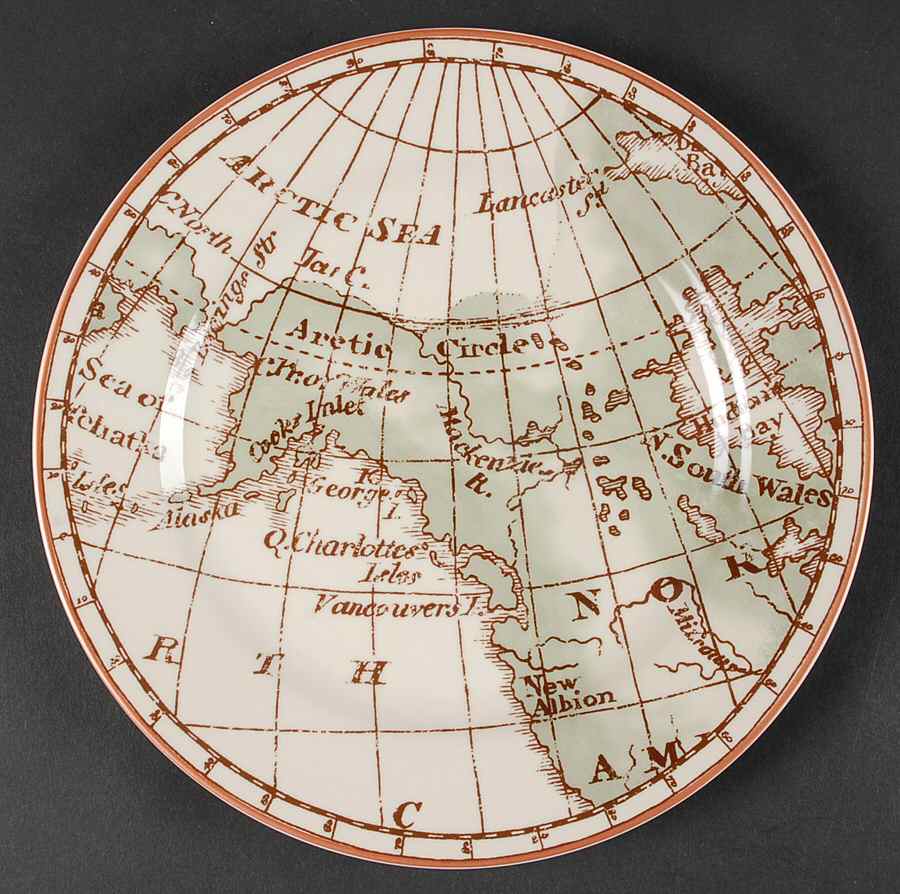 Haswell Map Luncheon Plate by Ralph Lauren China-1
