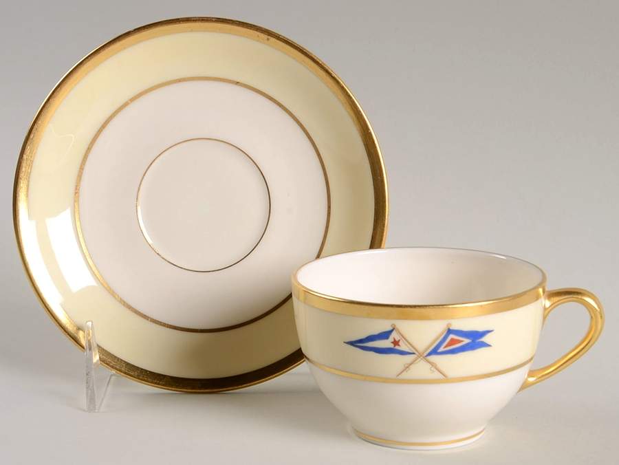 C304A-1 Flat Cup & Saucer Set by Lenox-1