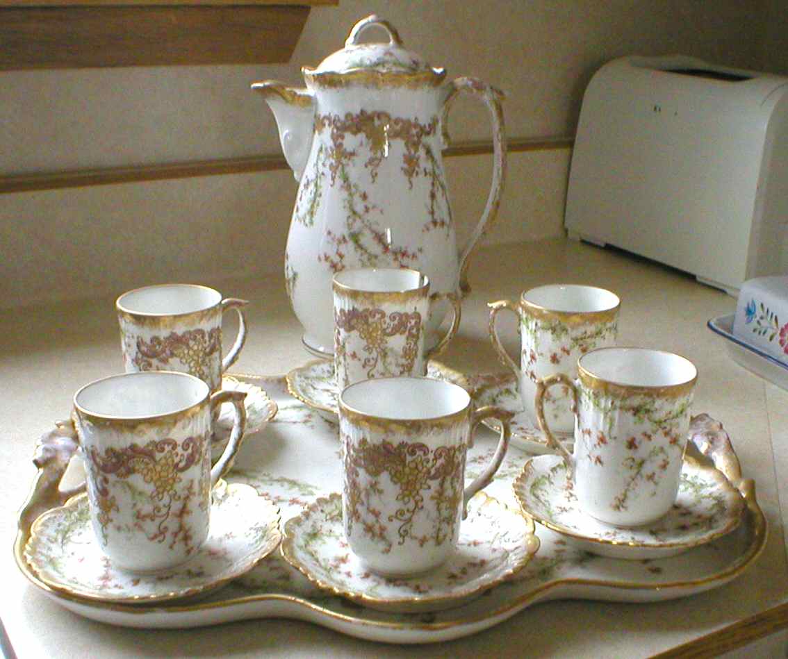 LSS211 Chocolate Cup & Saucer Set by Lazarus Straus & Sons-1