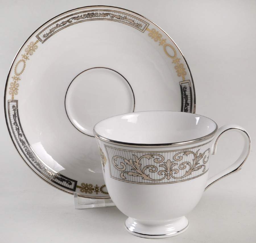 Antiquity Footed Cup & Saucer Set by Lenox-1