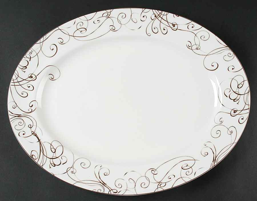 Chocolate 16" Oval Serving Platter by Lenox-1