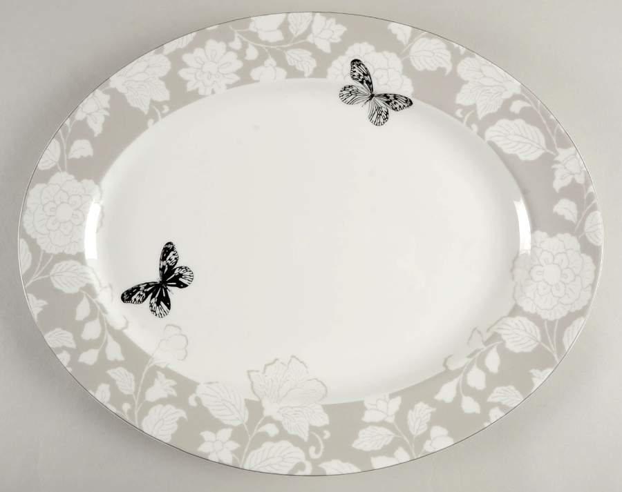 Flutter 16" Oval Serving Platter by Lenox-1
