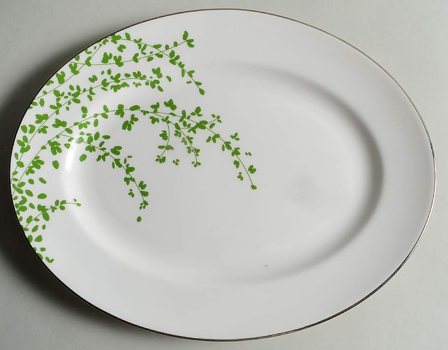 Gardner Street Green 13" Oval Serving Platter by Lenox-1
