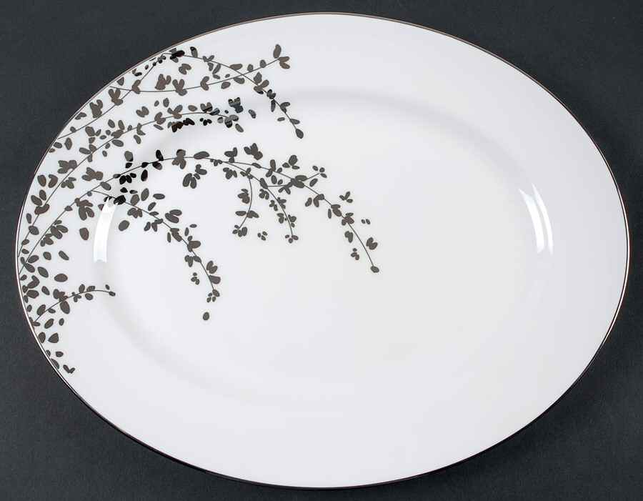 Gardner Street Platinum 13" Oval Serving Platter by Lenox-1