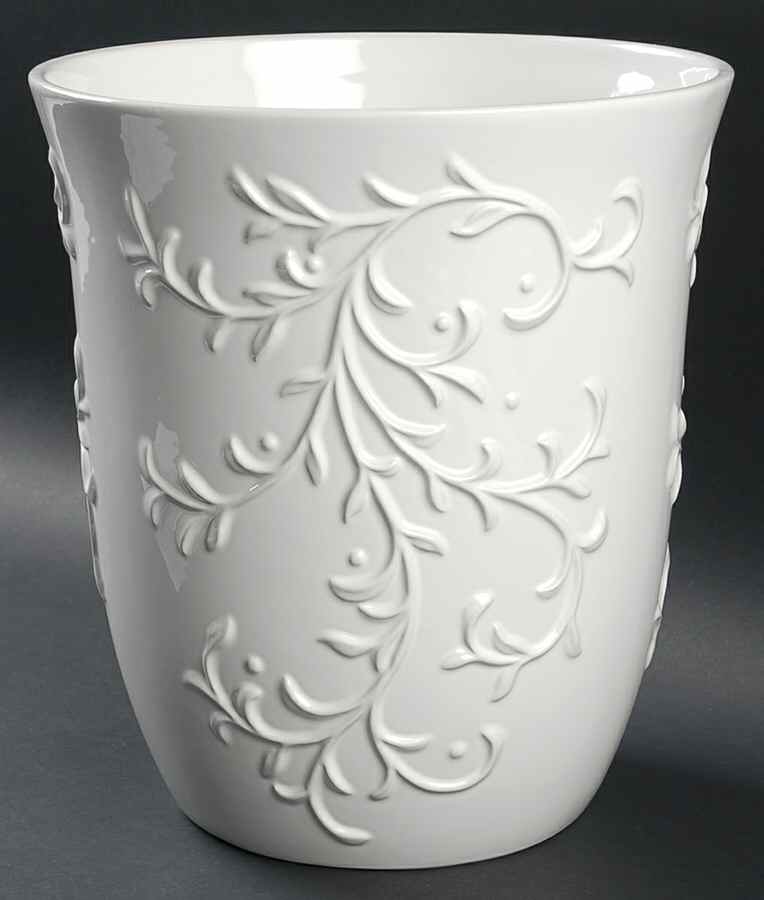 Opal Innocence Carved China Waste Basket by Lenox-1