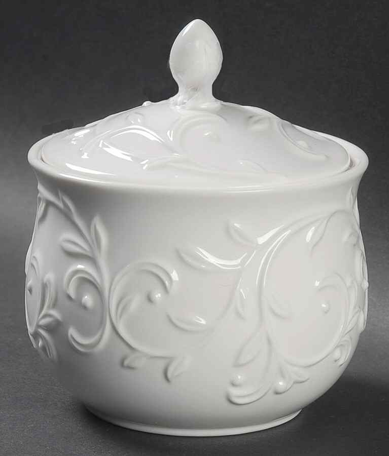 Opal Innocence Carved Sugar Bowl & Lid by Lenox-1