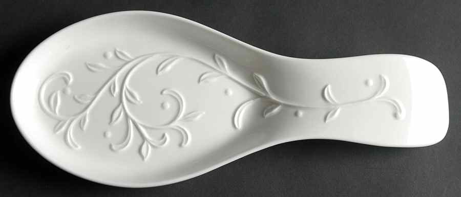 Opal Innocence Carved Spoon Rest/Holder (Holds 1 Spoon) by Lenox-1