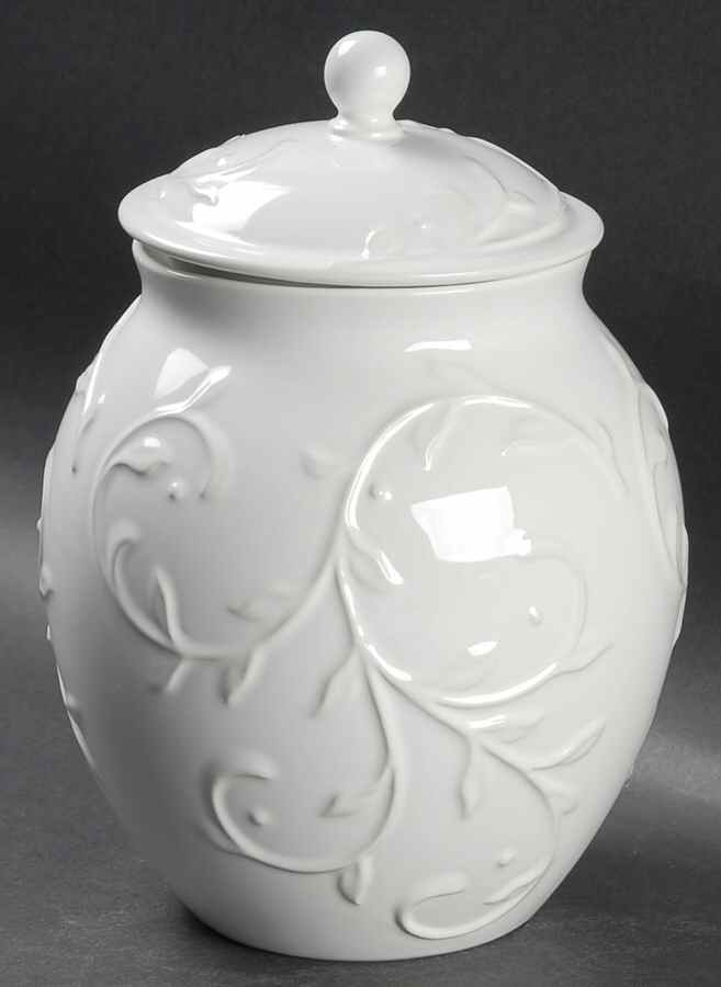 Opal Innocence Carved Medium Canister & Lid by Lenox-1