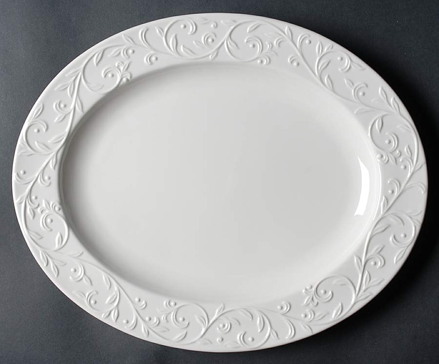 Opal Innocence Carved 13" Oval Serving Platter by Lenox-1