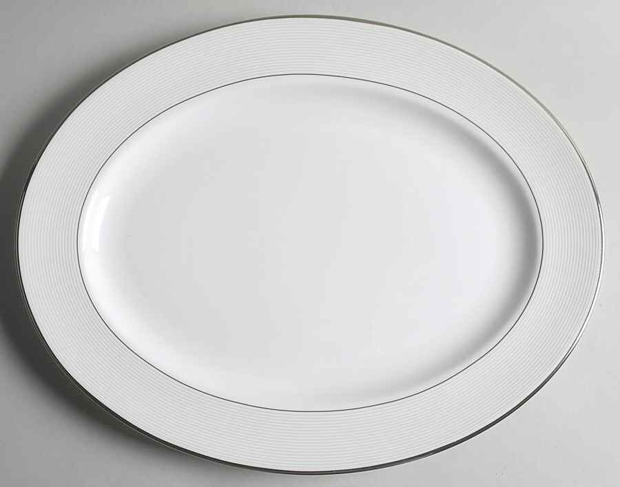 Opal Innocence Stripe 16" Oval Serving Platter by Lenox-1