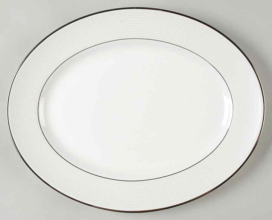 Opal Innocence Stripe 13" Oval Serving Platter by Lenox-1