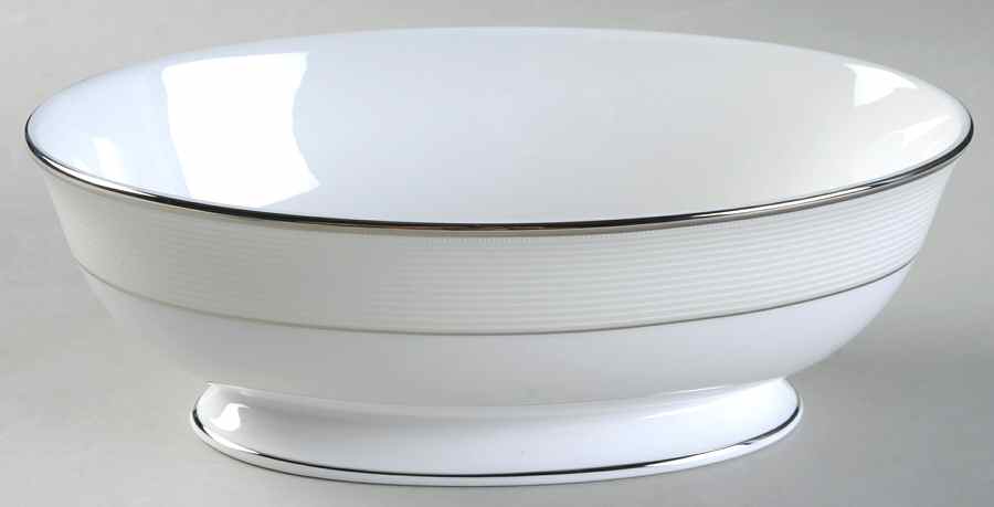 Opal Innocence Stripe 9" Oval Vegetable Bowl by Lenox-1