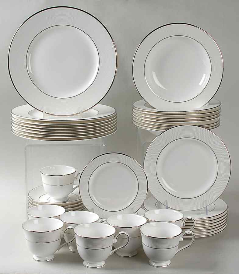 Opal Innocence Stripe 48 Piece Set by Lenox-1