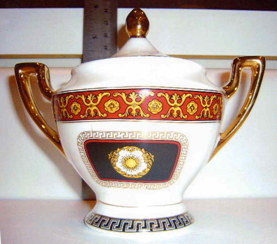 LIM462 Sugar Bowl & Lid by Limoges-French-1