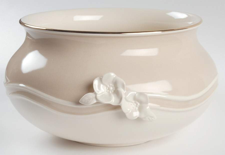Harbourton Hues Taupe 8" Round Bowl by Lenox-1