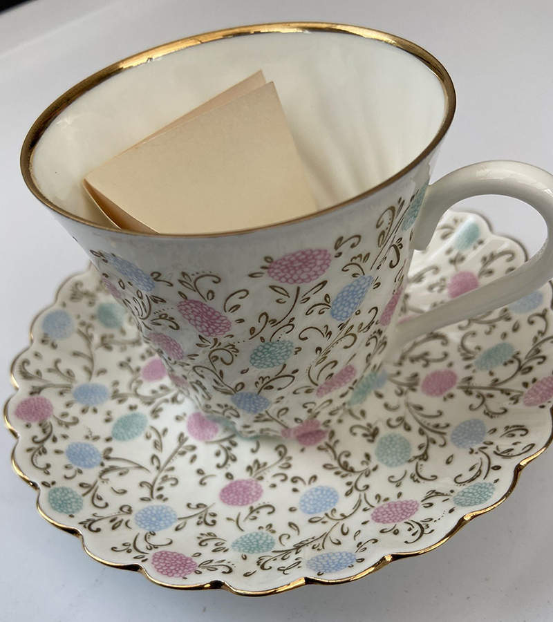 Chrysanthemum (Gold Trim) Espresso Cup and Saucer Set by Lomonosov-1