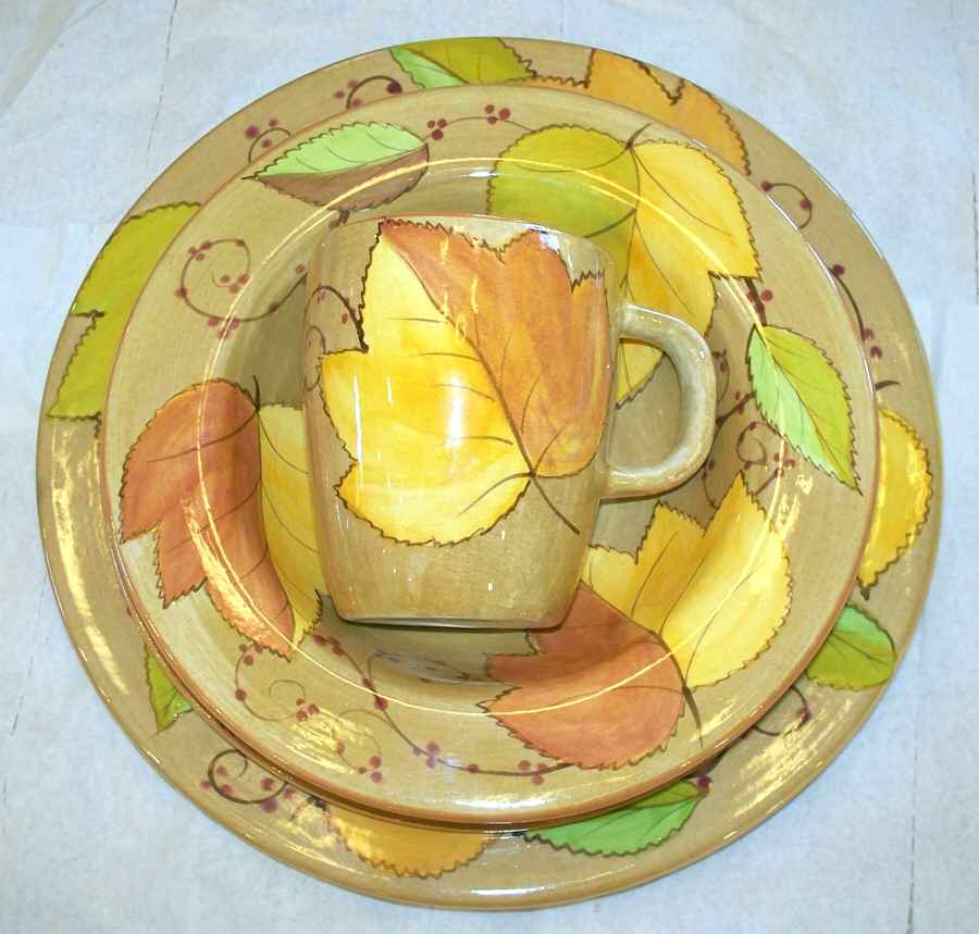 Autumn Leaves Dinner Plate by Laurie Gates-1