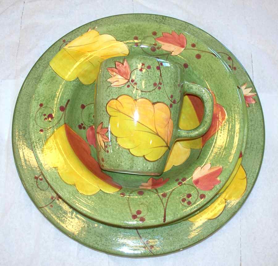 Autumn Leaves Dinner Plate by Laurie Gates-1