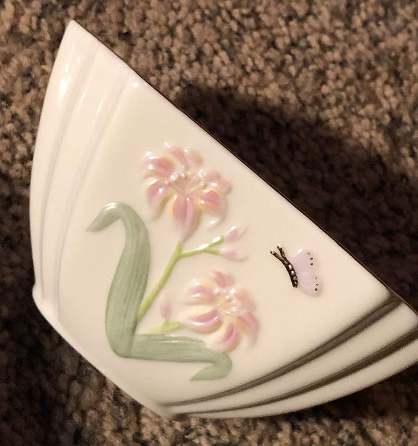 China Butterfly Square Candy Dish by Lenox-1