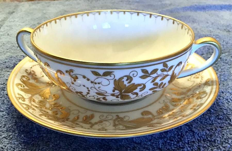 LTE12 Flat Cream Soup Bowl & Saucer Set by Le Tallec-1