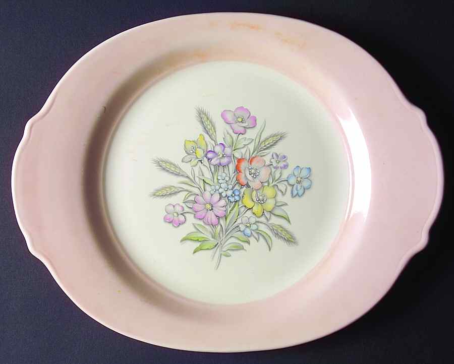 Oslo Lc Pink (Candlelight) 14" Oval Serving Platter by Limoges-American-1