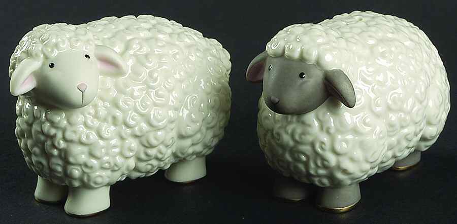 Sheepy Shakers Figural Salt & Pepper Set by Lenox-1